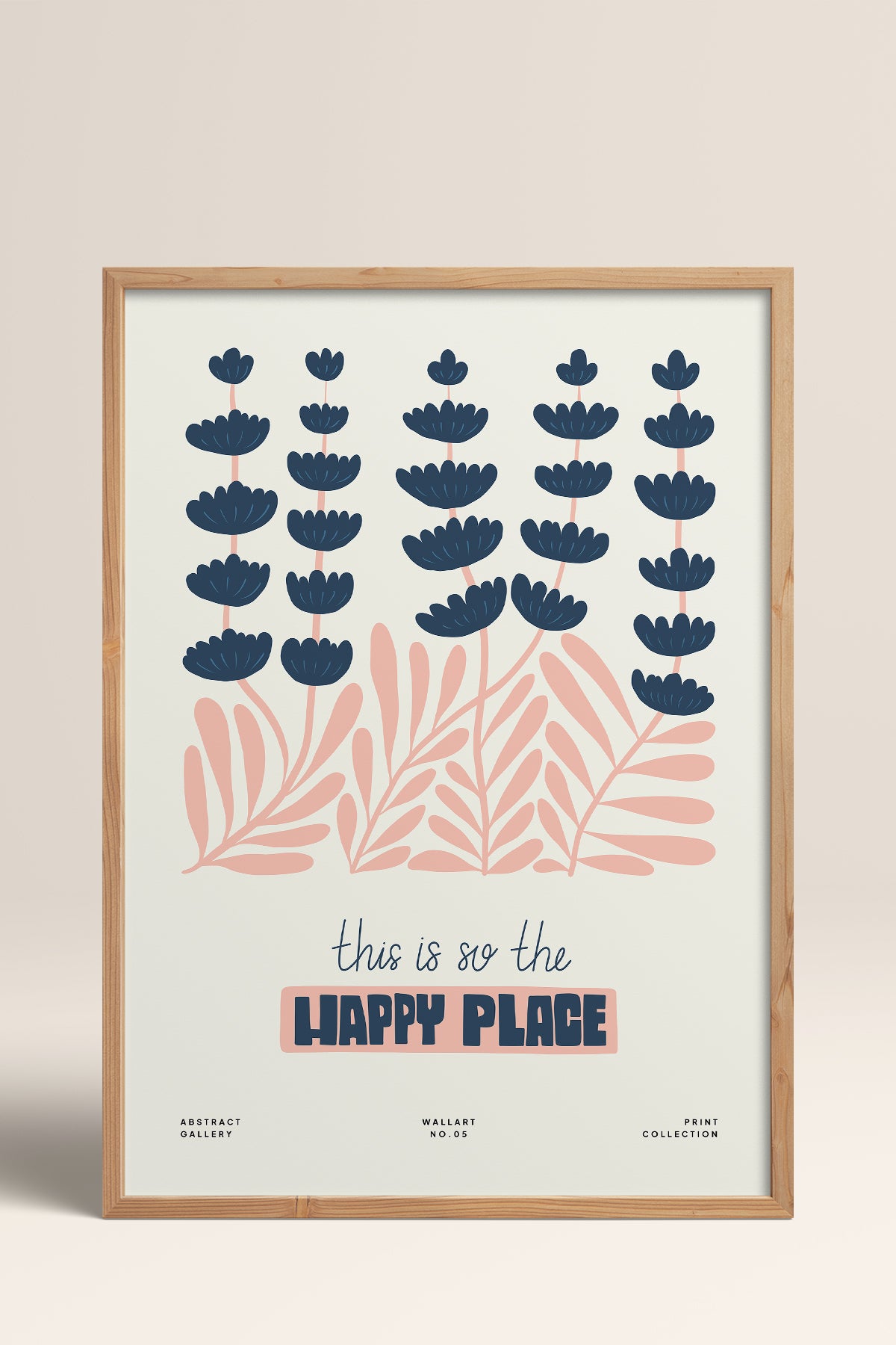 HOMEPACK Ahşap Çerçeveli Tablo Çerçeveli Poster Sanatsal Modern Duvar Dekoru FLOWER-228
