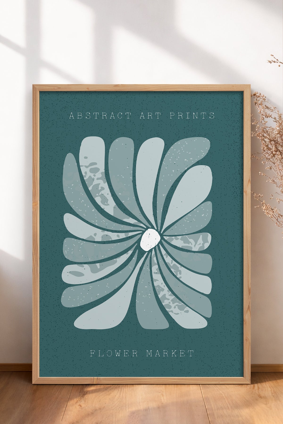 HOMEPACK Ahşap Çerçeveli Tablo Çerçeveli Poster Sanatsal Modern Duvar Dekoru FLOWER-23