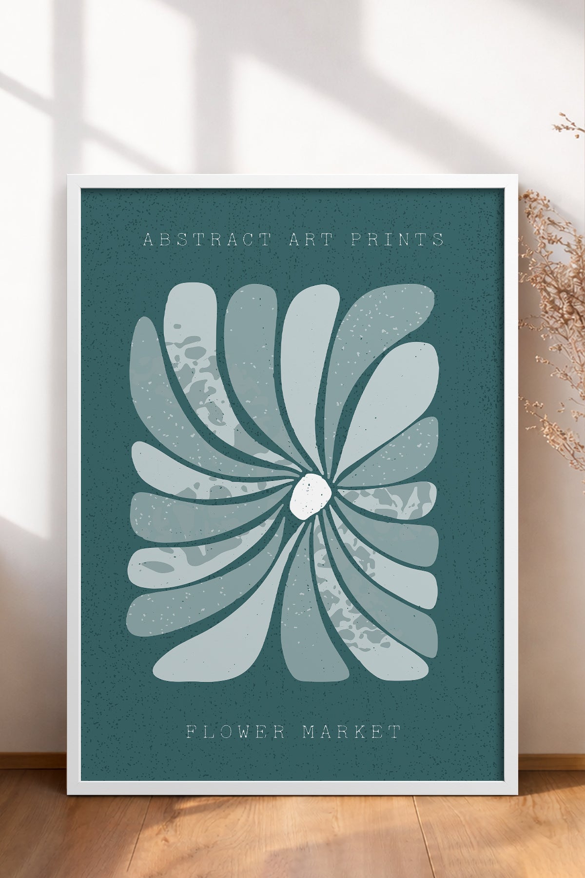 HOMEPACK Ahşap Çerçeveli Tablo Çerçeveli Poster Sanatsal Modern Duvar Dekoru FLOWER-23
