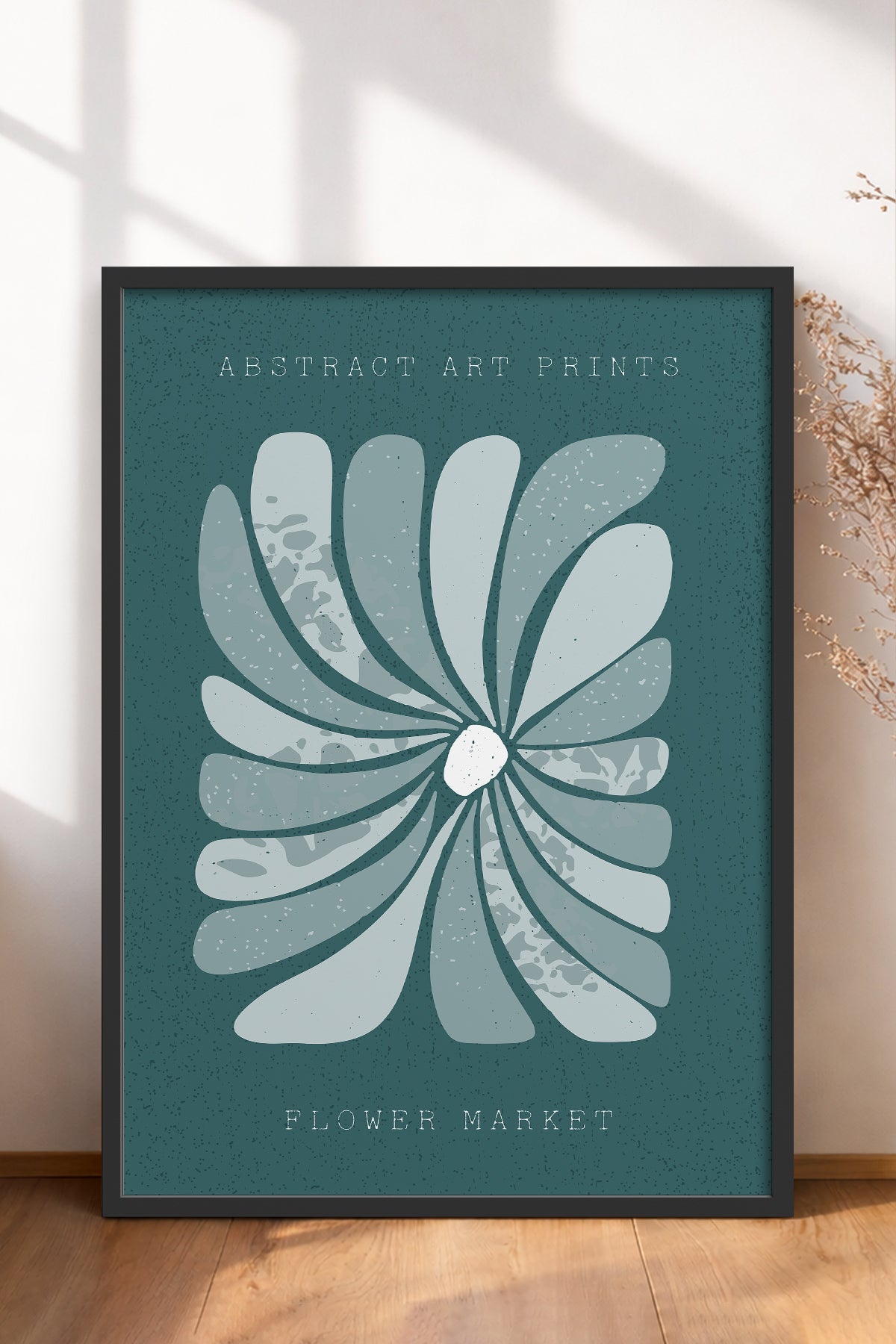 HOMEPACK Ahşap Çerçeveli Tablo Çerçeveli Poster Sanatsal Modern Duvar Dekoru FLOWER-23