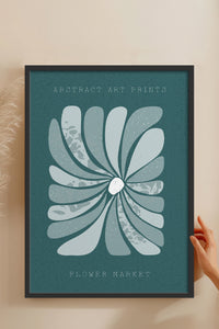 HOMEPACK Ahşap Çerçeveli Tablo Çerçeveli Poster Sanatsal Modern Duvar Dekoru FLOWER-23