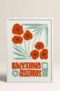 HOMEPACK Ahşap Çerçeveli Tablo Çerçeveli Poster Sanatsal Modern Duvar Dekoru FLOWER-230