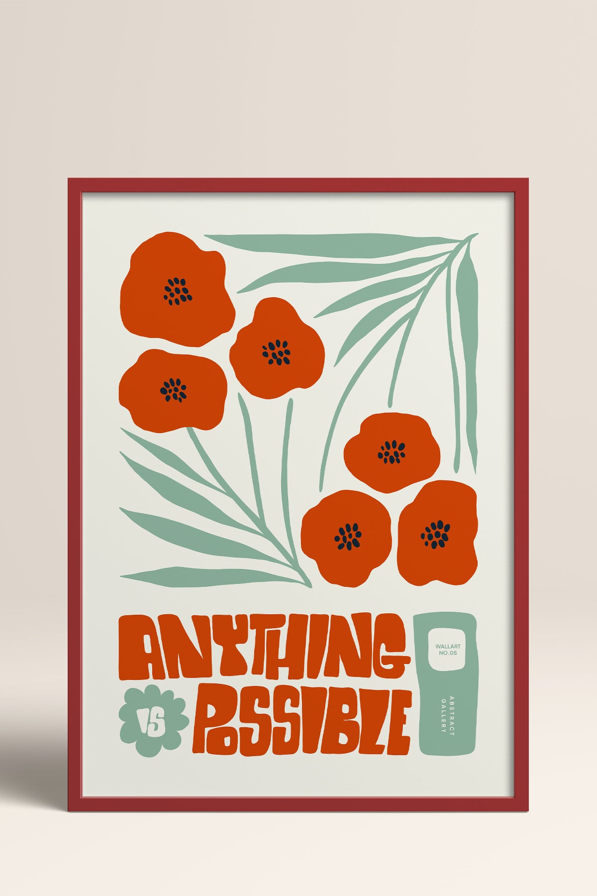 HOMEPACK Ahşap Çerçeveli Tablo Çerçeveli Poster Sanatsal Modern Duvar Dekoru FLOWER-230