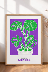 HOMEPACK Ahşap Çerçeveli Tablo Çerçeveli Poster Sanatsal Modern Duvar Dekoru FLOWER-232