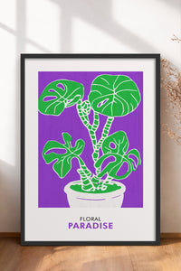 HOMEPACK Ahşap Çerçeveli Tablo Çerçeveli Poster Sanatsal Modern Duvar Dekoru FLOWER-232