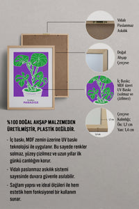 HOMEPACK Ahşap Çerçeveli Tablo Çerçeveli Poster Sanatsal Modern Duvar Dekoru FLOWER-232