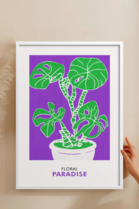 HOMEPACK Ahşap Çerçeveli Tablo Çerçeveli Poster Sanatsal Modern Duvar Dekoru FLOWER-232