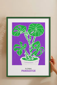 HOMEPACK Ahşap Çerçeveli Tablo Çerçeveli Poster Sanatsal Modern Duvar Dekoru FLOWER-232