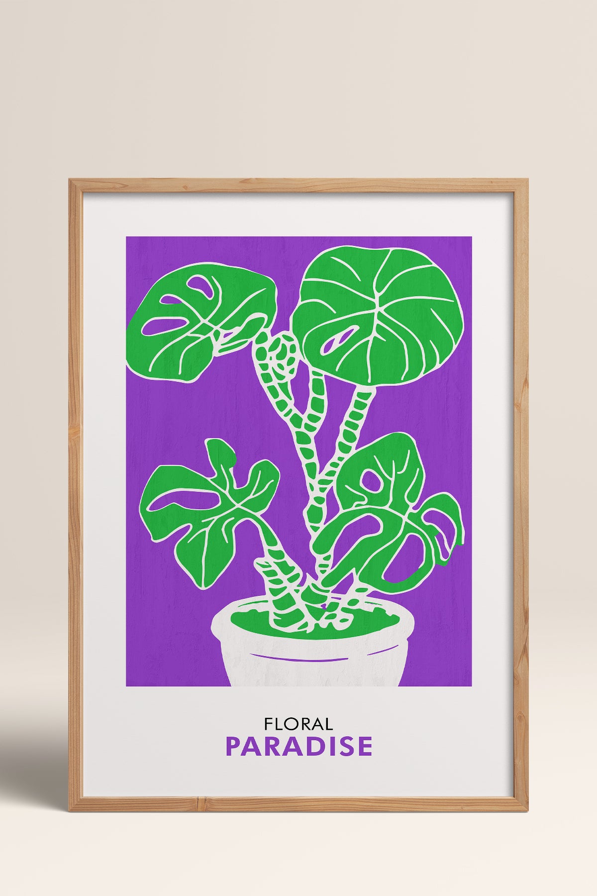 HOMEPACK Ahşap Çerçeveli Tablo Çerçeveli Poster Sanatsal Modern Duvar Dekoru FLOWER-232