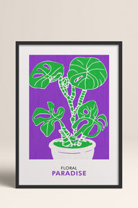 HOMEPACK Ahşap Çerçeveli Tablo Çerçeveli Poster Sanatsal Modern Duvar Dekoru FLOWER-232