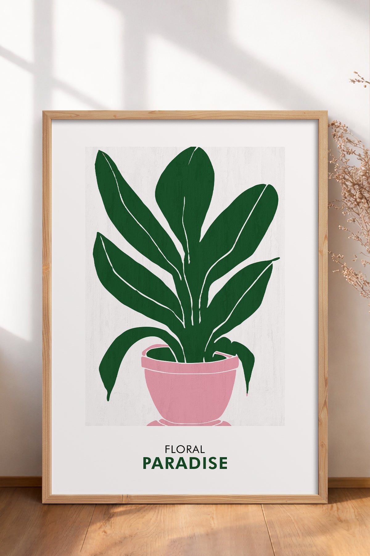 HOMEPACK Ahşap Çerçeveli Tablo Çerçeveli Poster Sanatsal Modern Duvar Dekoru FLOWER-236