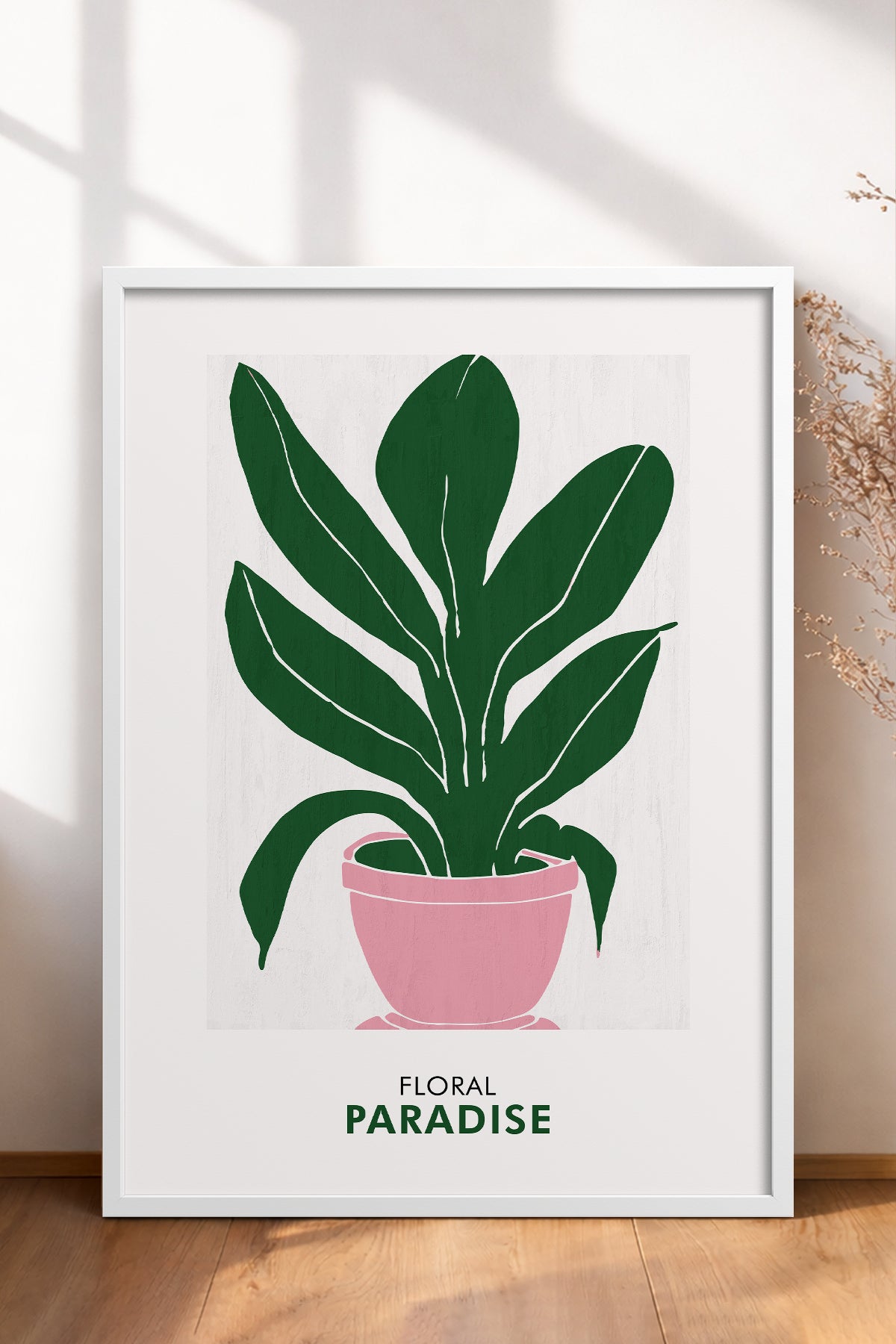 HOMEPACK Ahşap Çerçeveli Tablo Çerçeveli Poster Sanatsal Modern Duvar Dekoru FLOWER-236