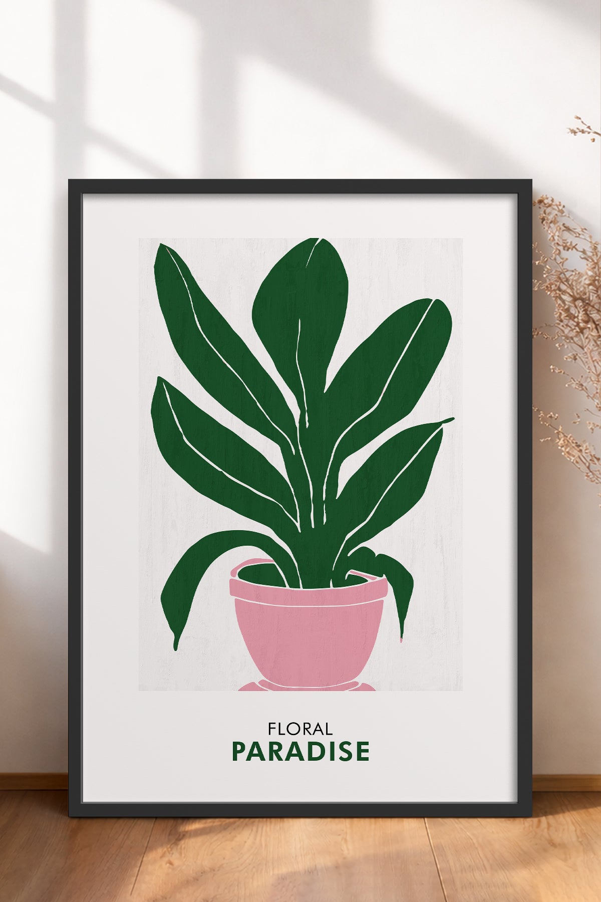 HOMEPACK Ahşap Çerçeveli Tablo Çerçeveli Poster Sanatsal Modern Duvar Dekoru FLOWER-236