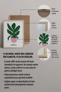 HOMEPACK Ahşap Çerçeveli Tablo Çerçeveli Poster Sanatsal Modern Duvar Dekoru FLOWER-236