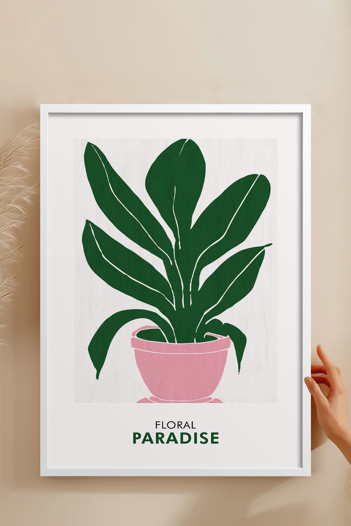 HOMEPACK Ahşap Çerçeveli Tablo Çerçeveli Poster Sanatsal Modern Duvar Dekoru FLOWER-236