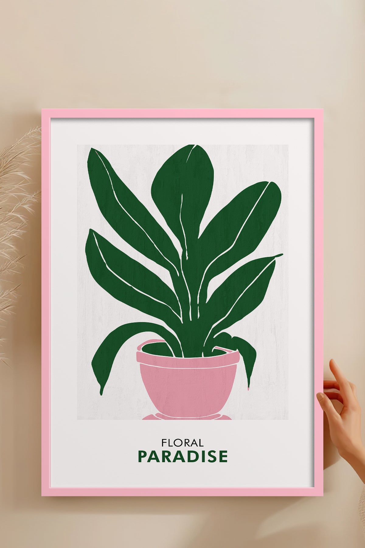 HOMEPACK Ahşap Çerçeveli Tablo Çerçeveli Poster Sanatsal Modern Duvar Dekoru FLOWER-236