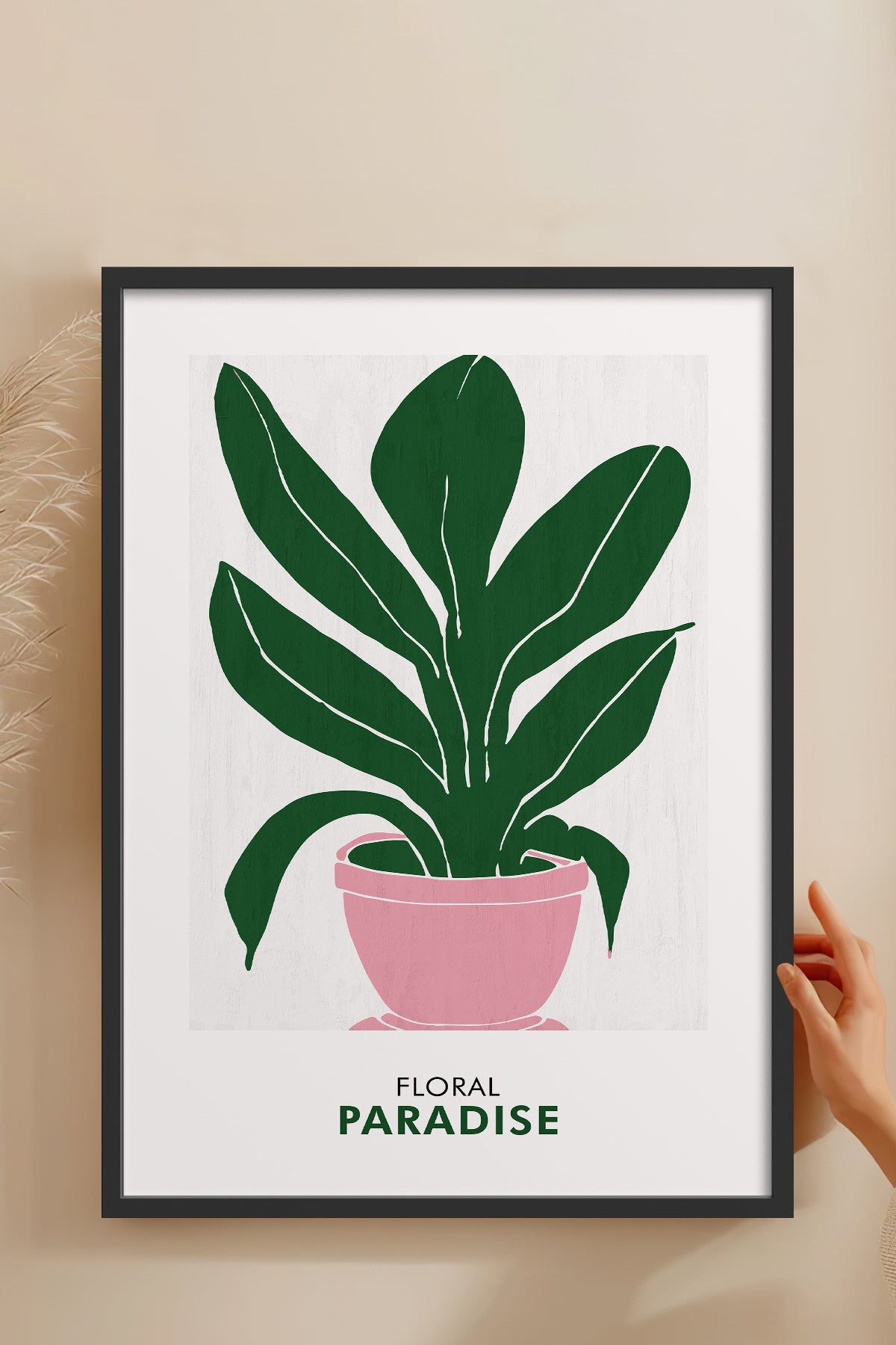 HOMEPACK Ahşap Çerçeveli Tablo Çerçeveli Poster Sanatsal Modern Duvar Dekoru FLOWER-236