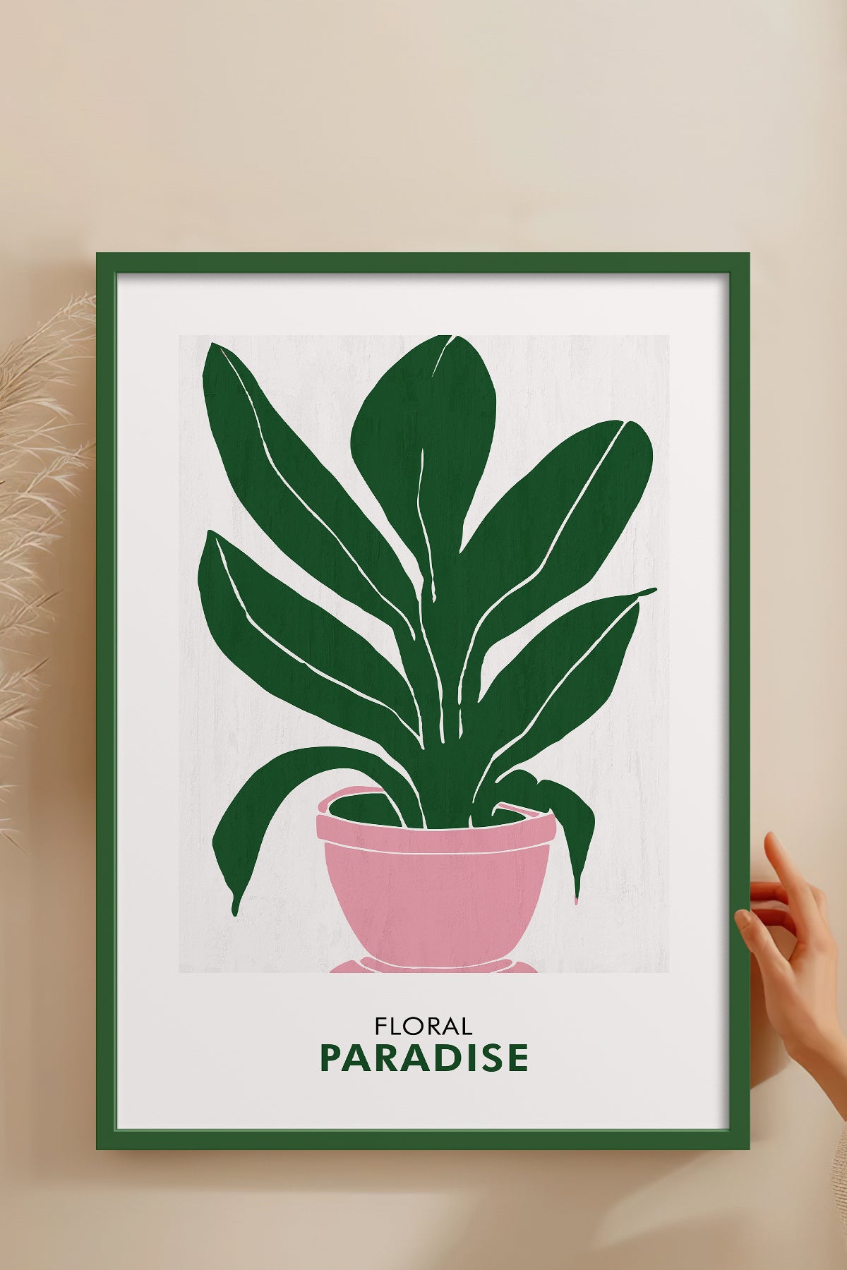 HOMEPACK Ahşap Çerçeveli Tablo Çerçeveli Poster Sanatsal Modern Duvar Dekoru FLOWER-236