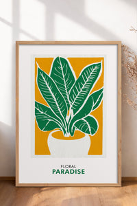 HOMEPACK Ahşap Çerçeveli Tablo Çerçeveli Poster Sanatsal Modern Duvar Dekoru FLOWER-238