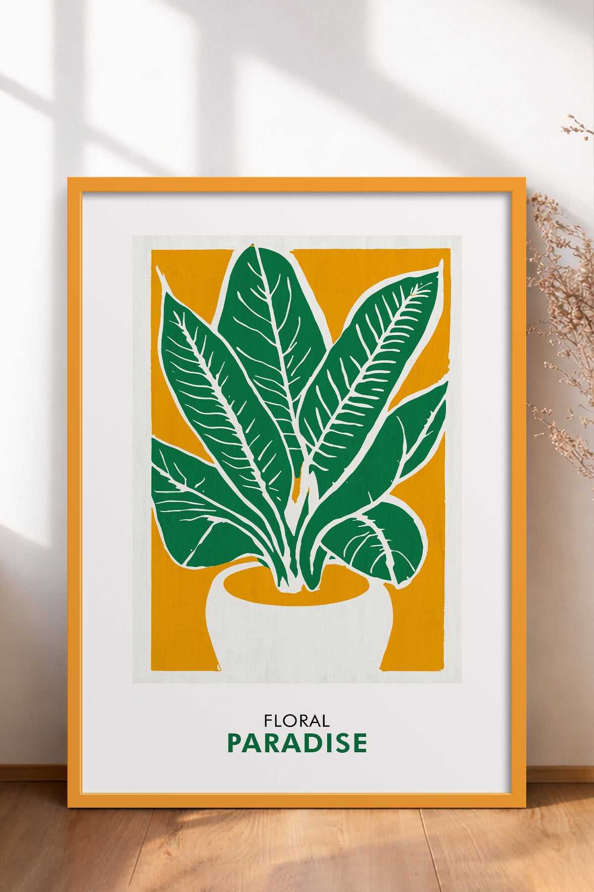 HOMEPACK Ahşap Çerçeveli Tablo Çerçeveli Poster Sanatsal Modern Duvar Dekoru FLOWER-238