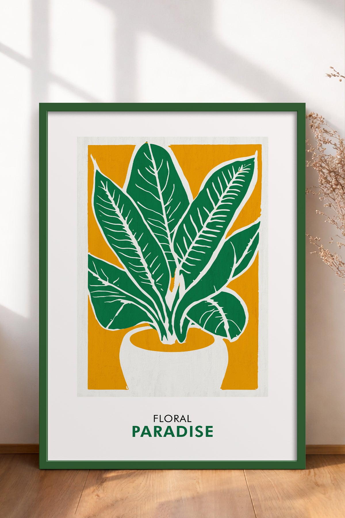 HOMEPACK Ahşap Çerçeveli Tablo Çerçeveli Poster Sanatsal Modern Duvar Dekoru FLOWER-238