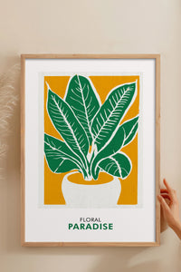 HOMEPACK Ahşap Çerçeveli Tablo Çerçeveli Poster Sanatsal Modern Duvar Dekoru FLOWER-238