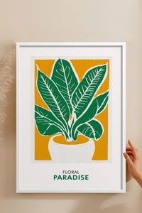 HOMEPACK Ahşap Çerçeveli Tablo Çerçeveli Poster Sanatsal Modern Duvar Dekoru FLOWER-238
