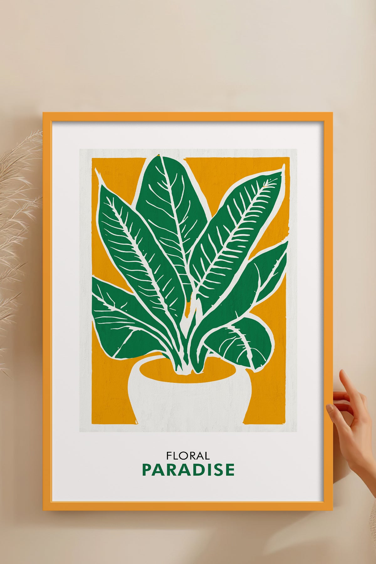 HOMEPACK Ahşap Çerçeveli Tablo Çerçeveli Poster Sanatsal Modern Duvar Dekoru FLOWER-238