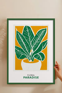 HOMEPACK Ahşap Çerçeveli Tablo Çerçeveli Poster Sanatsal Modern Duvar Dekoru FLOWER-238