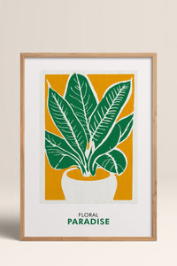 HOMEPACK Ahşap Çerçeveli Tablo Çerçeveli Poster Sanatsal Modern Duvar Dekoru FLOWER-238