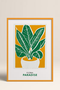 HOMEPACK Ahşap Çerçeveli Tablo Çerçeveli Poster Sanatsal Modern Duvar Dekoru FLOWER-238