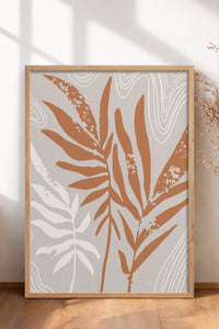 HOMEPACK Ahşap Çerçeveli Tablo Çerçeveli Poster Sanatsal Modern Duvar Dekoru FLOWER-24