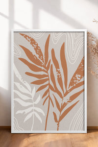 HOMEPACK Ahşap Çerçeveli Tablo Çerçeveli Poster Sanatsal Modern Duvar Dekoru FLOWER-24