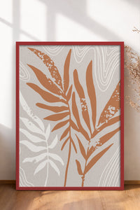 HOMEPACK Ahşap Çerçeveli Tablo Çerçeveli Poster Sanatsal Modern Duvar Dekoru FLOWER-24