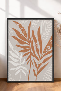 HOMEPACK Ahşap Çerçeveli Tablo Çerçeveli Poster Sanatsal Modern Duvar Dekoru FLOWER-24