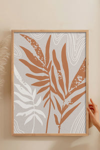 HOMEPACK Ahşap Çerçeveli Tablo Çerçeveli Poster Sanatsal Modern Duvar Dekoru FLOWER-24