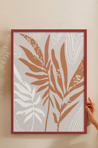 HOMEPACK Ahşap Çerçeveli Tablo Çerçeveli Poster Sanatsal Modern Duvar Dekoru FLOWER-24