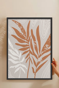 HOMEPACK Ahşap Çerçeveli Tablo Çerçeveli Poster Sanatsal Modern Duvar Dekoru FLOWER-24