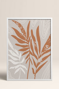 HOMEPACK Ahşap Çerçeveli Tablo Çerçeveli Poster Sanatsal Modern Duvar Dekoru FLOWER-24