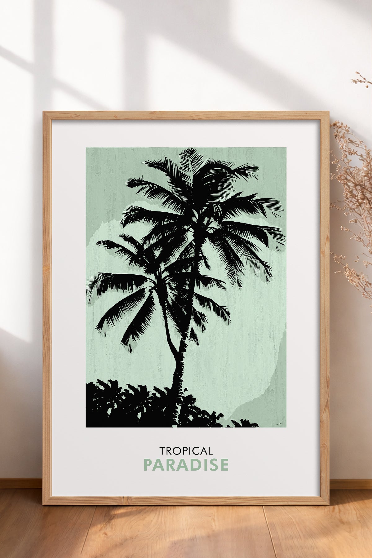 HOMEPACK Ahşap Çerçeveli Tablo Çerçeveli Poster Sanatsal Modern Duvar Dekoru FLOWER-241