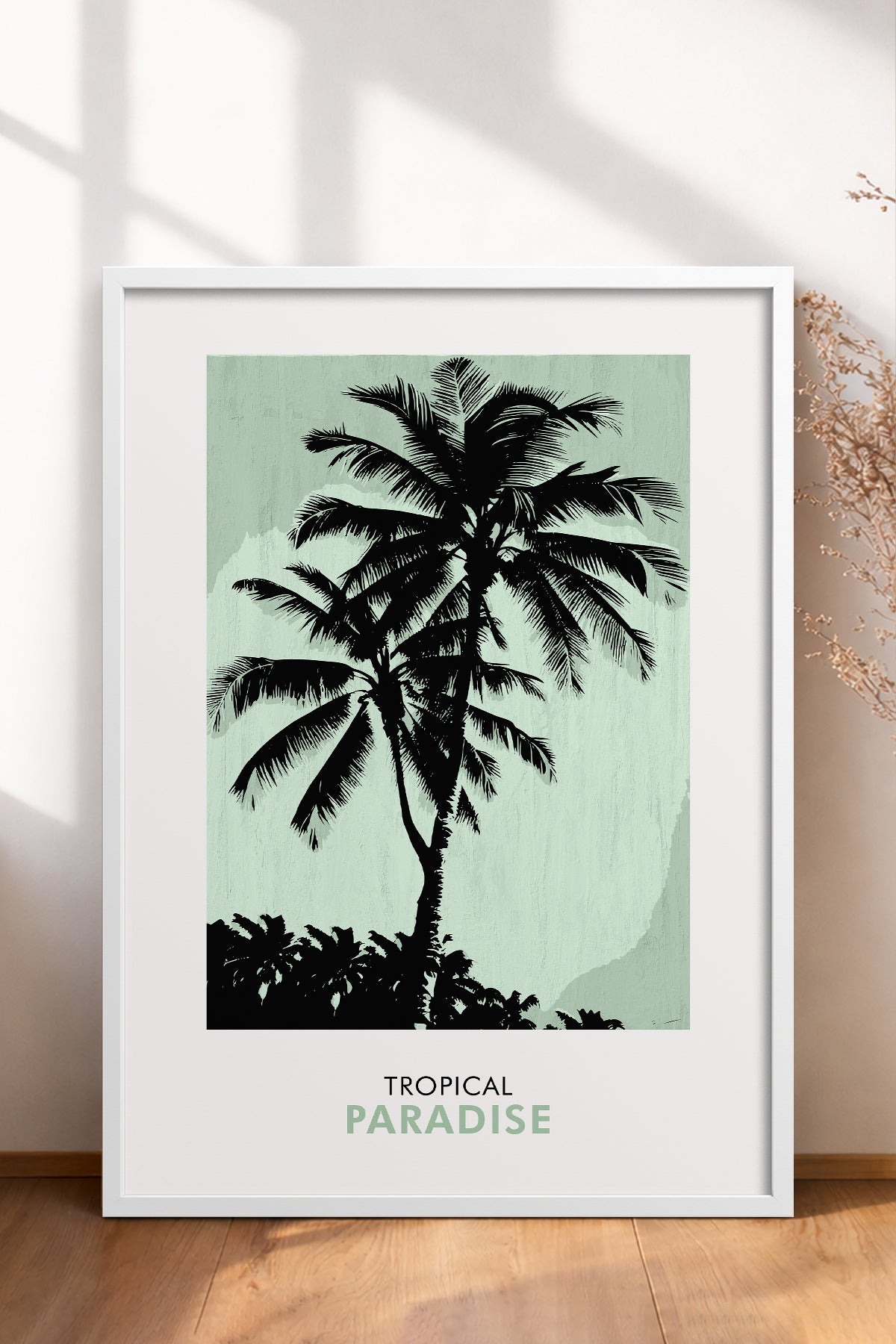 HOMEPACK Ahşap Çerçeveli Tablo Çerçeveli Poster Sanatsal Modern Duvar Dekoru FLOWER-241