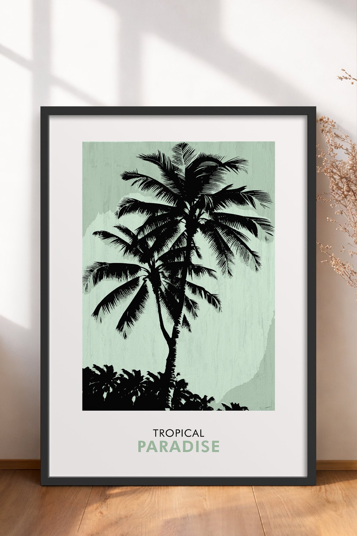 HOMEPACK Ahşap Çerçeveli Tablo Çerçeveli Poster Sanatsal Modern Duvar Dekoru FLOWER-241