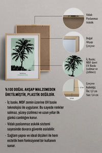 HOMEPACK Ahşap Çerçeveli Tablo Çerçeveli Poster Sanatsal Modern Duvar Dekoru FLOWER-241