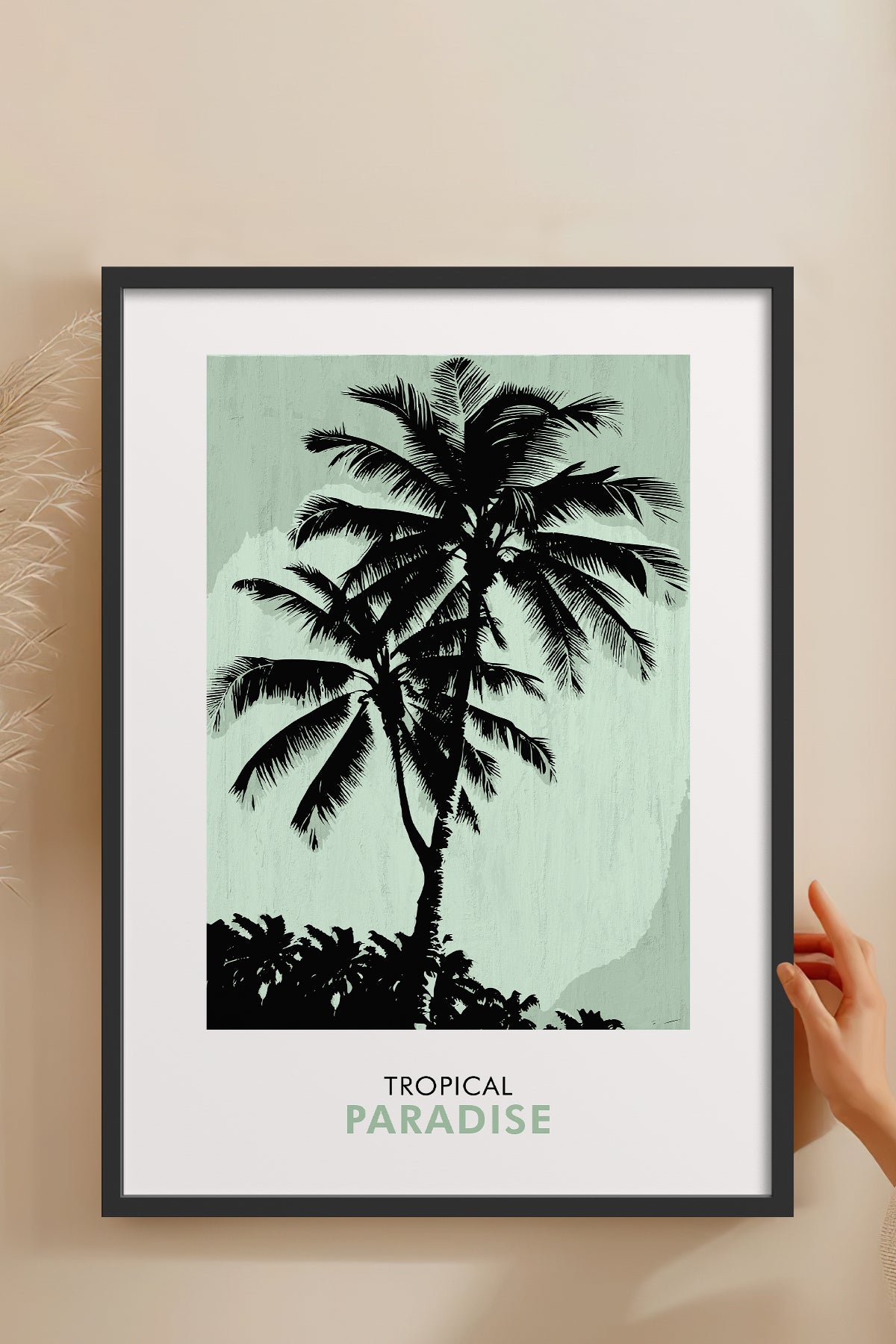 HOMEPACK Ahşap Çerçeveli Tablo Çerçeveli Poster Sanatsal Modern Duvar Dekoru FLOWER-241