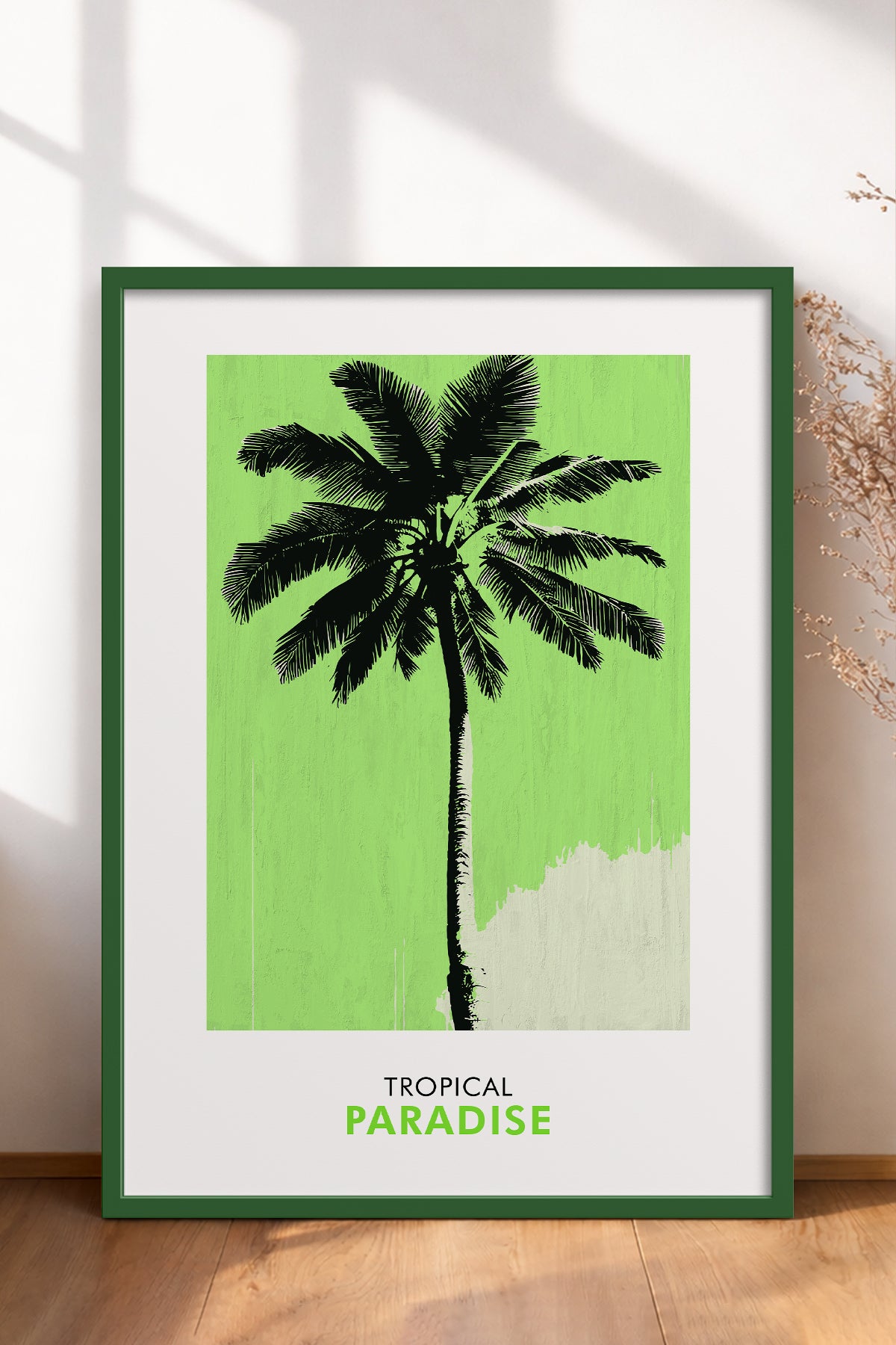 HOMEPACK Ahşap Çerçeveli Tablo Çerçeveli Poster Sanatsal Modern Duvar Dekoru FLOWER-242