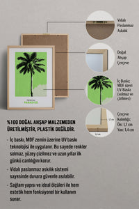 HOMEPACK Ahşap Çerçeveli Tablo Çerçeveli Poster Sanatsal Modern Duvar Dekoru FLOWER-242