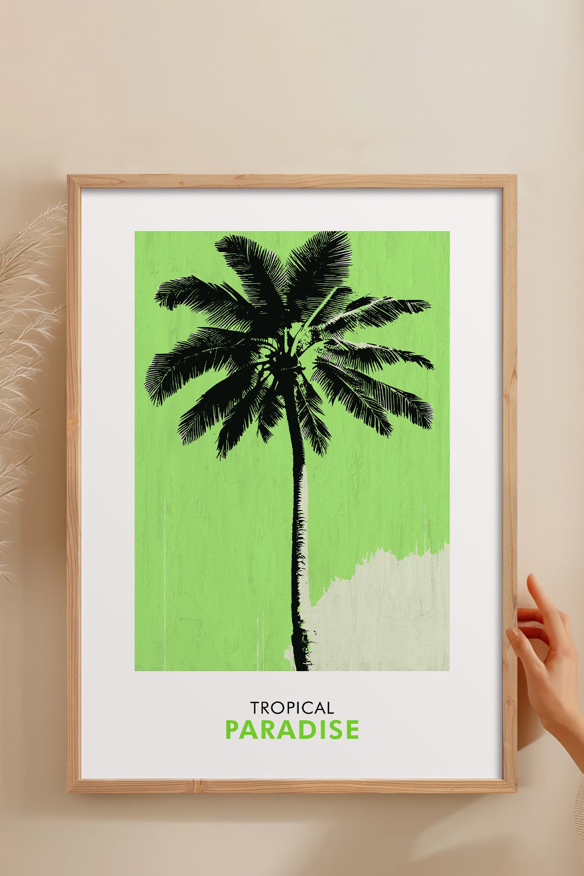 HOMEPACK Ahşap Çerçeveli Tablo Çerçeveli Poster Sanatsal Modern Duvar Dekoru FLOWER-242