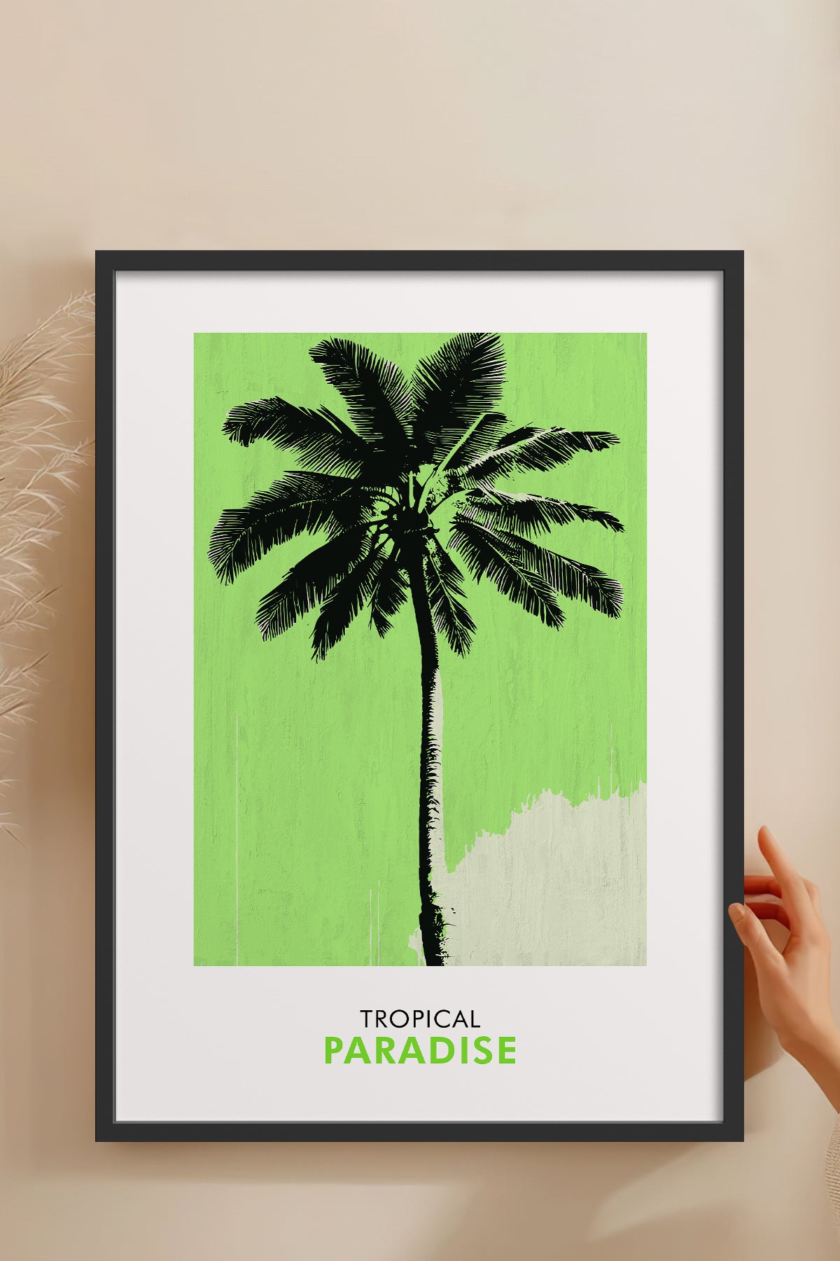 HOMEPACK Ahşap Çerçeveli Tablo Çerçeveli Poster Sanatsal Modern Duvar Dekoru FLOWER-242