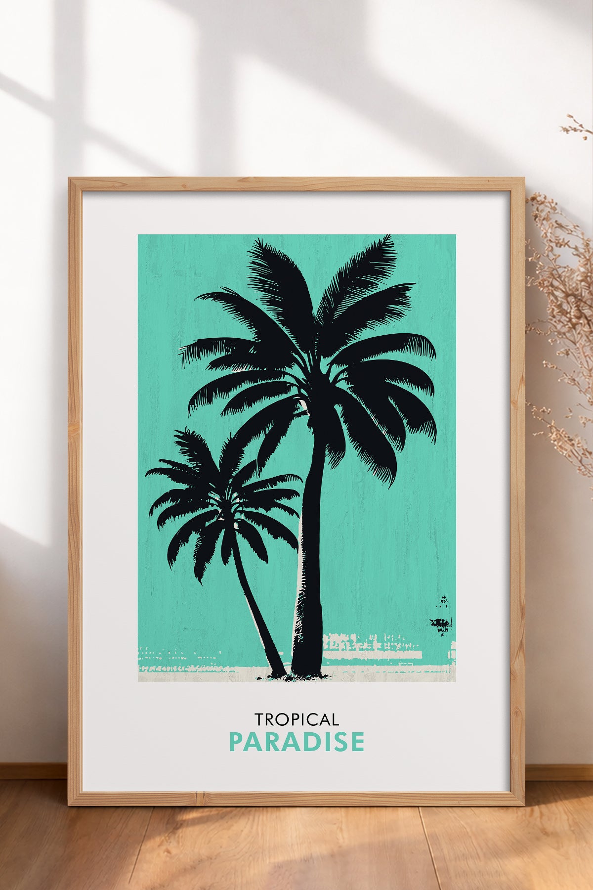 HOMEPACK Ahşap Çerçeveli Tablo Çerçeveli Poster Sanatsal Modern Duvar Dekoru FLOWER-243