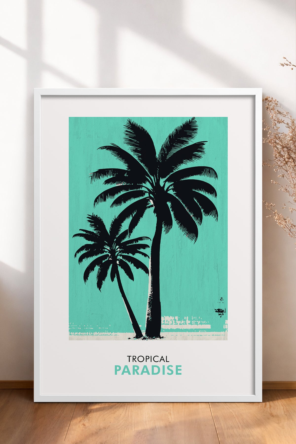 HOMEPACK Ahşap Çerçeveli Tablo Çerçeveli Poster Sanatsal Modern Duvar Dekoru FLOWER-243